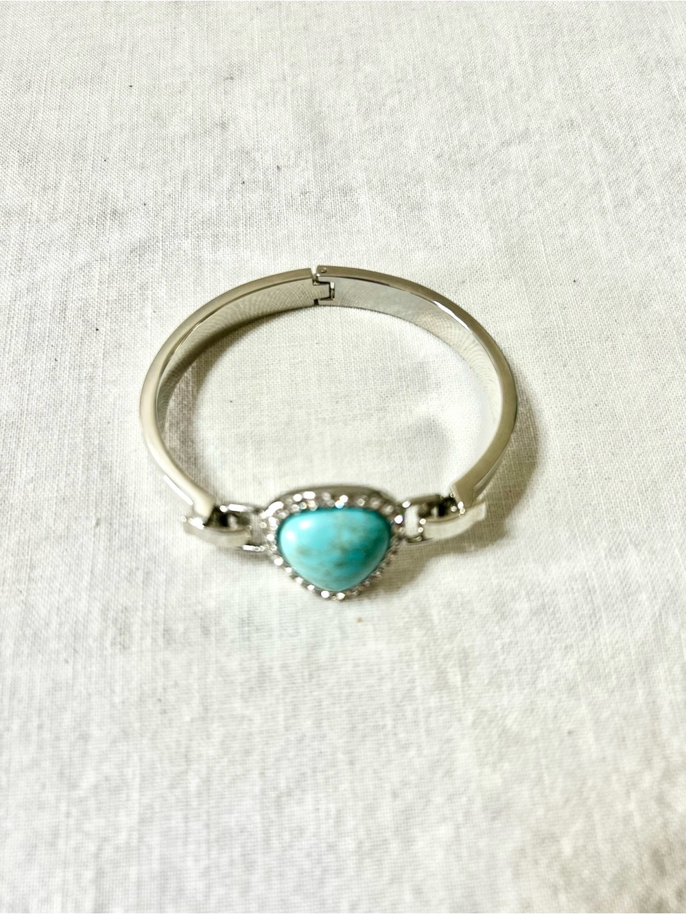 Lia Sophia Silver Bracelet with Turquoise Centerstone
